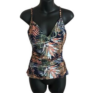 NEW WITH TAGS Stunning UNIQUE Garnet Hill Swim Tank Hawaiian Floral Bathing Suit